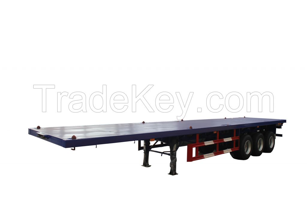 40Ft 3 Axle Container Transport Flatbed Skeleton Semi Trailer
