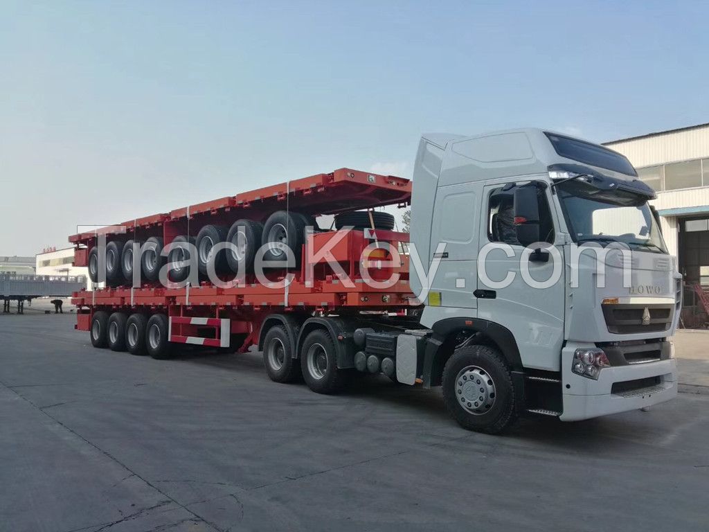 4 Axle Flatbed Trailer Sale To Ghana