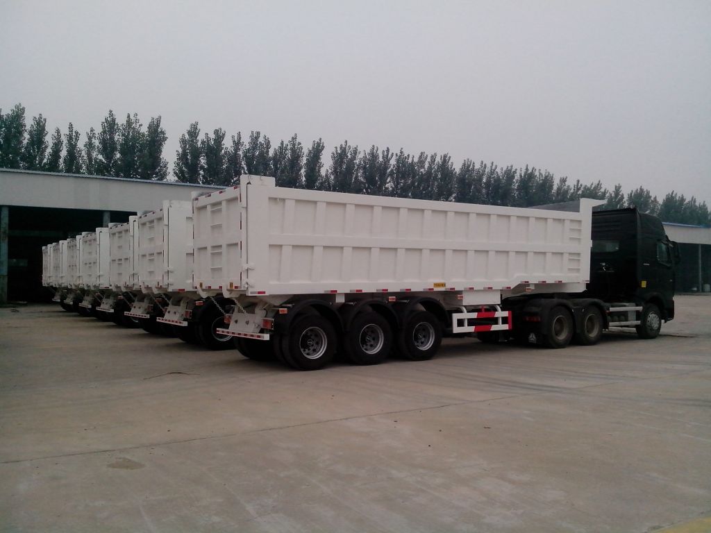 30cbm Square Box Tipping Semi Trailer