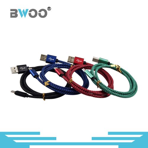 Nylon Braided USB Type C Data &amp;amp; Charging Cable Fast Charger for Iphone/Samsung