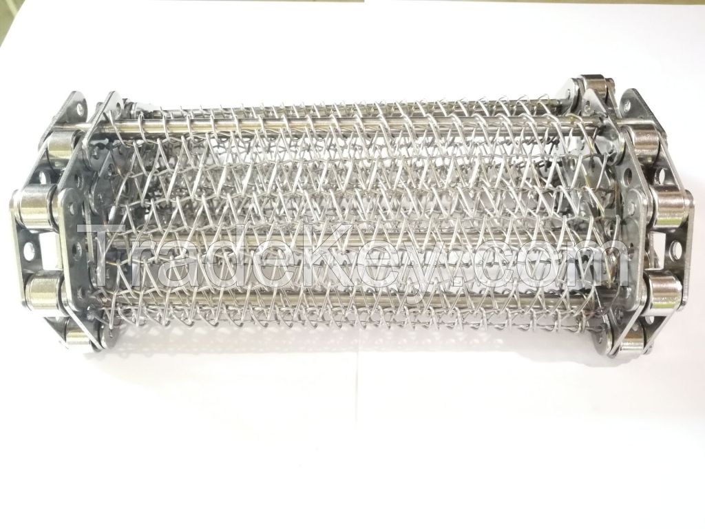 Selected Stainless Steel Chain Mesh Conveyor Belt , Metal Mesh Belt Heat Treatment