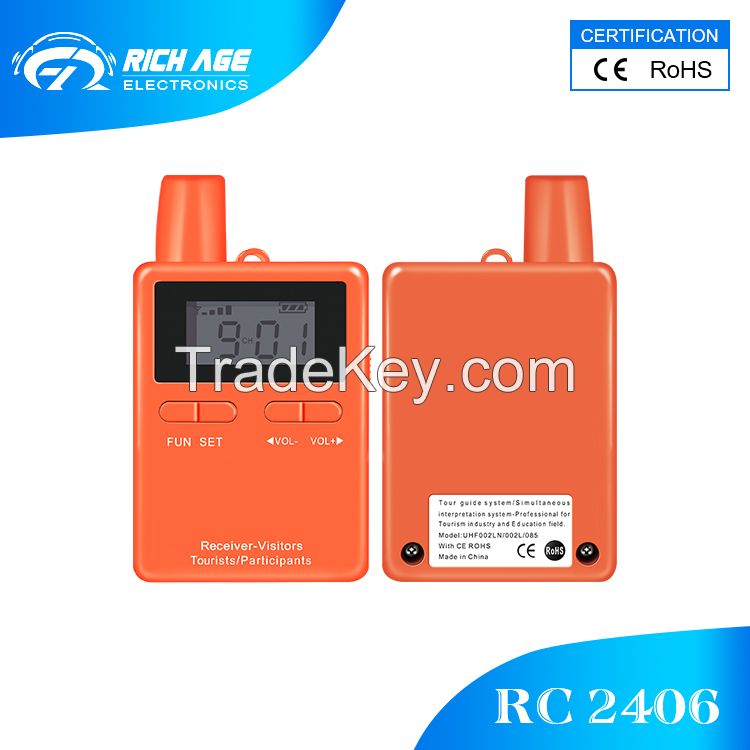 RichiTek Premium Quality tour guide system UHF long distance wireless for museum tour guide