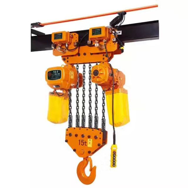 0.5 ton - 50 ton Electric chain hoist single or dual speed hook travelling hoist lifting equipment