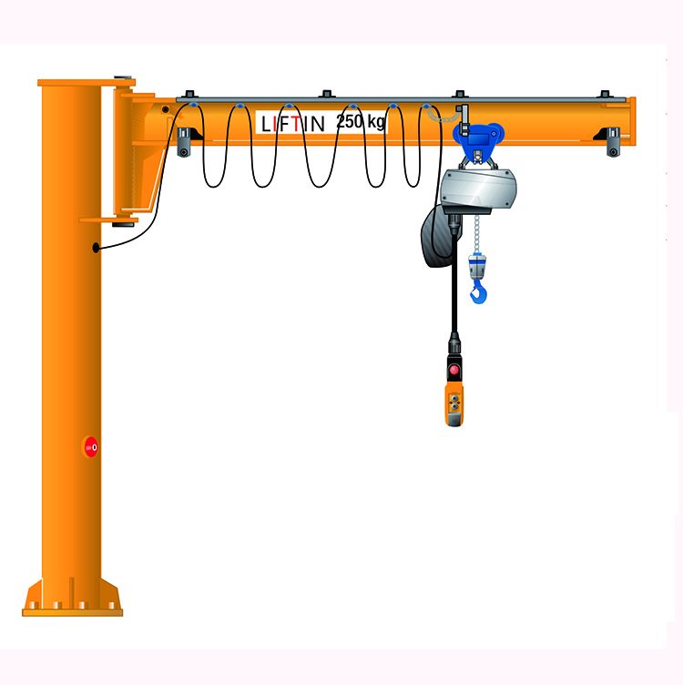 50 kg-5000 kg Pillar-Mounted Slewing Jib crane fixed type design drawing portable mobile crane price