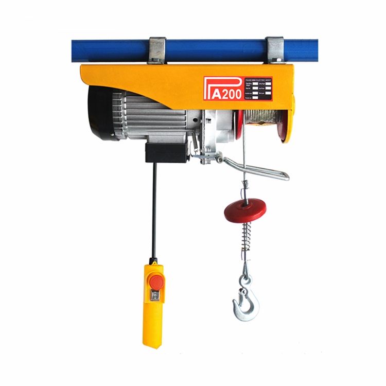 PA type 220V 100 kg - 1000 kg Mini electric hoist with traveling trolley micro lift crane