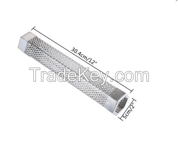 BBQ Grill Hot Cold Smoking Mesh Tube Smoke Generator Stainless Pellet Smoker Tube