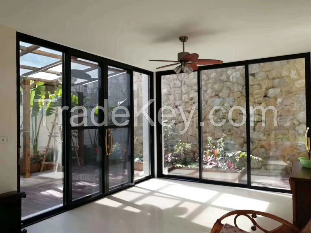 Big glass big space sliding door interior doors