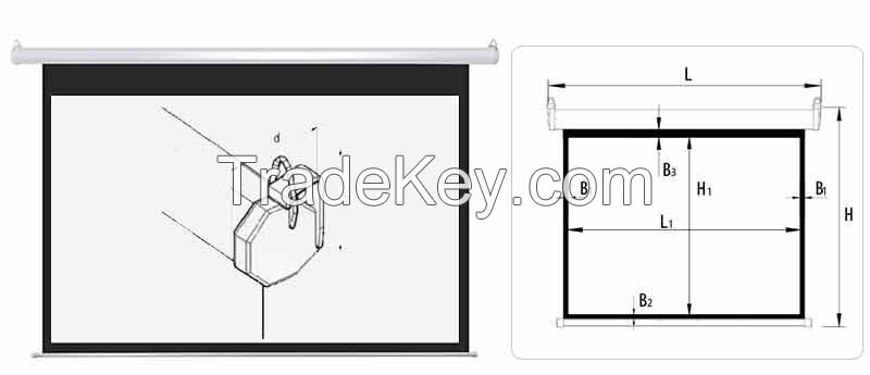 XRSCREEN XRSCREEN High Definition 3D 4K Motorized Projector Screen With RF / IR Remote Control