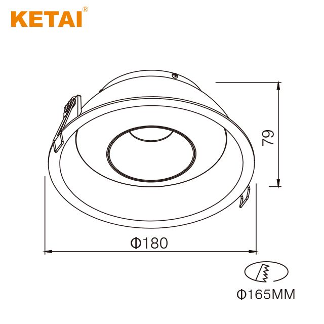 16W Aluminum Rotatable LED recessed downlight with good passive cooling system