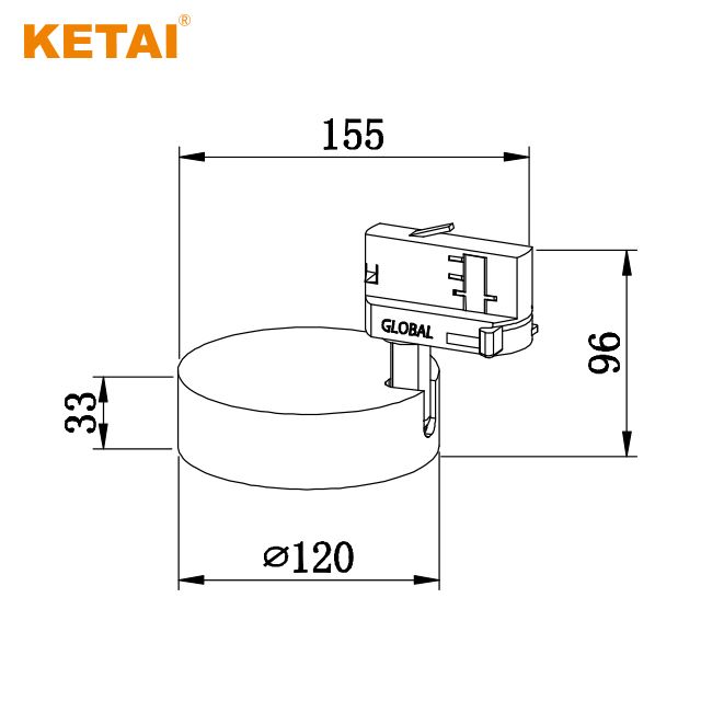 Business design 20W Four Wires Aluminum LED track light