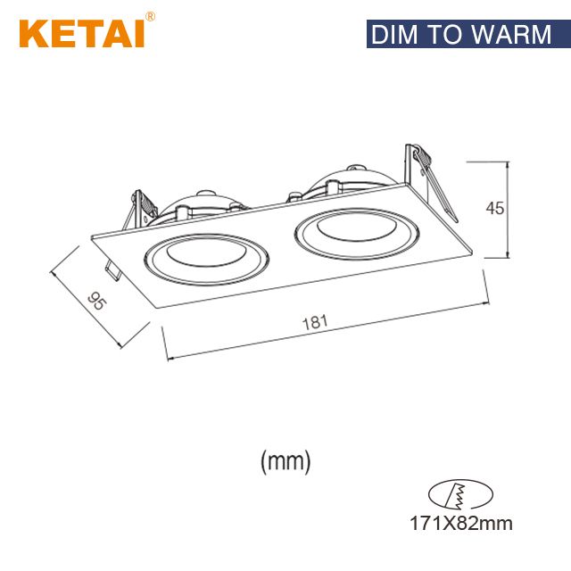 8W DIM TO WARM Magnetic Rotatable LED Recessed Downlight