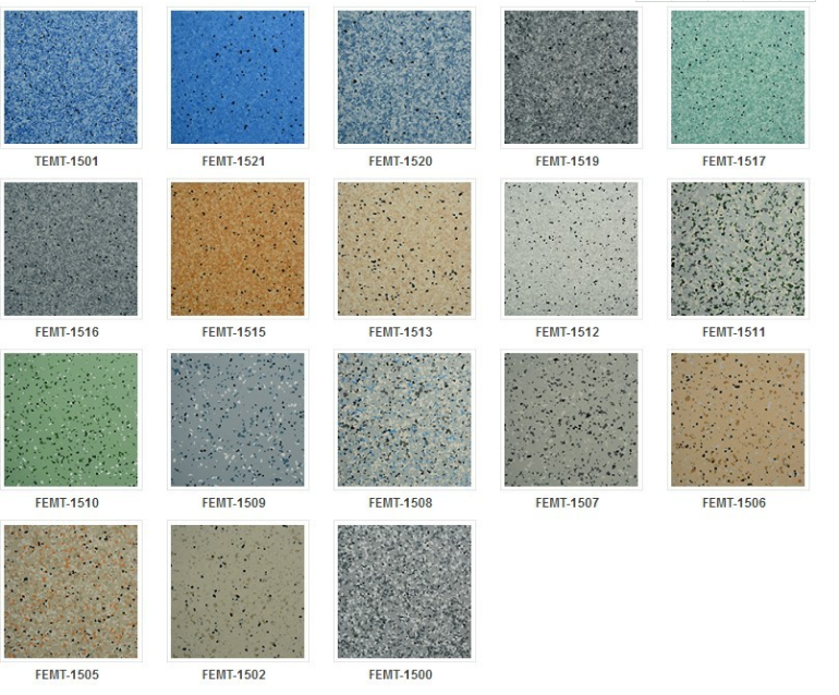 Anti static PVC homogeneous flooring