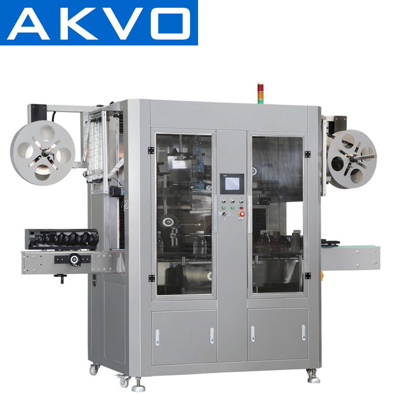 DOUBLE HEAD PET SLEEVE LABELING MACHINE