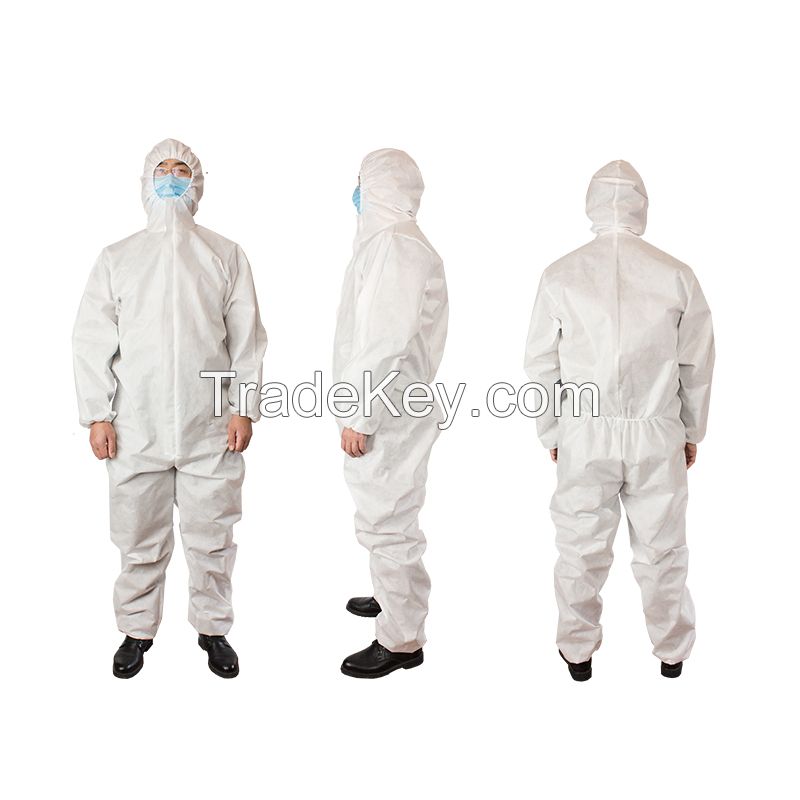 In stock SMS White Safety Protective Gear Suit Protective Suit Waterproof Protective Suit