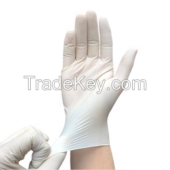 wholesale CE Disposable Latex Transparent Surgical powder gloves