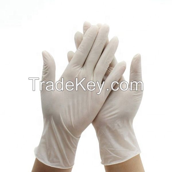 wholesale CE Disposable Latex Transparent Surgical powder gloves