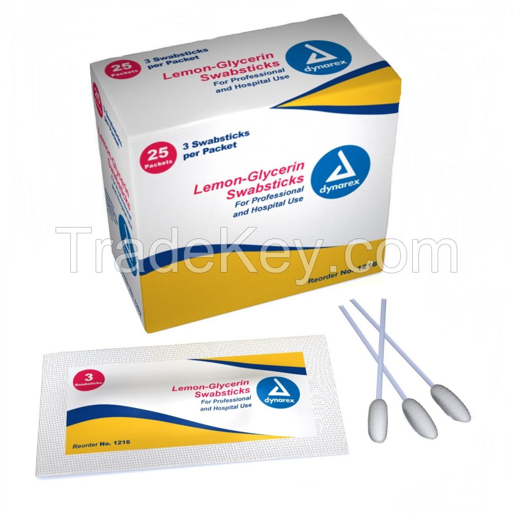 Lemon Flavoured Glycerin Oral Swabs