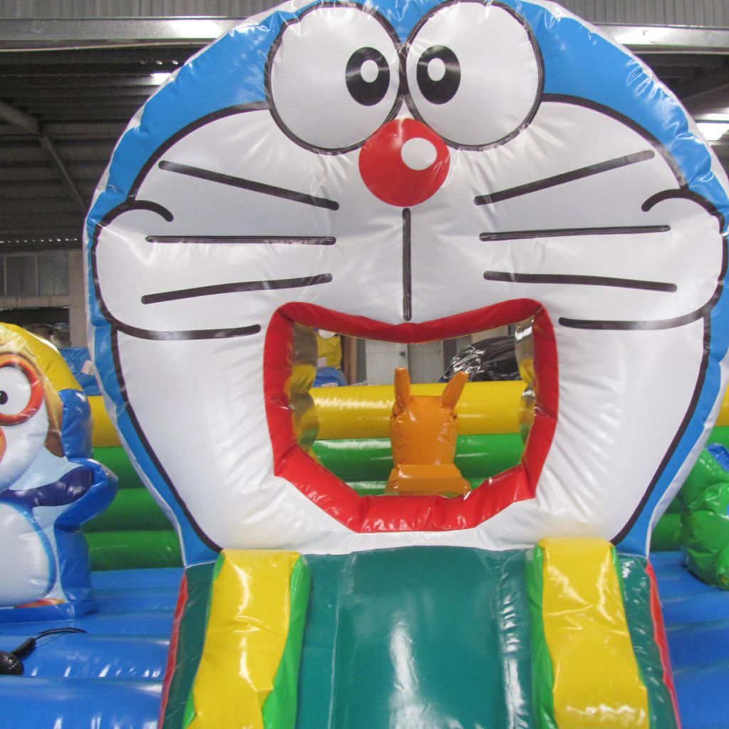 Hot Sale Inflatable Doraemon Kids Small Jumping Bouncer Castle Slide Combo for sale