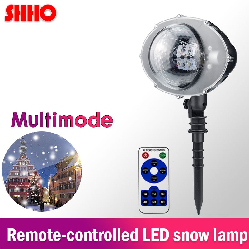 LED module remote control waterproof snow projection lamp