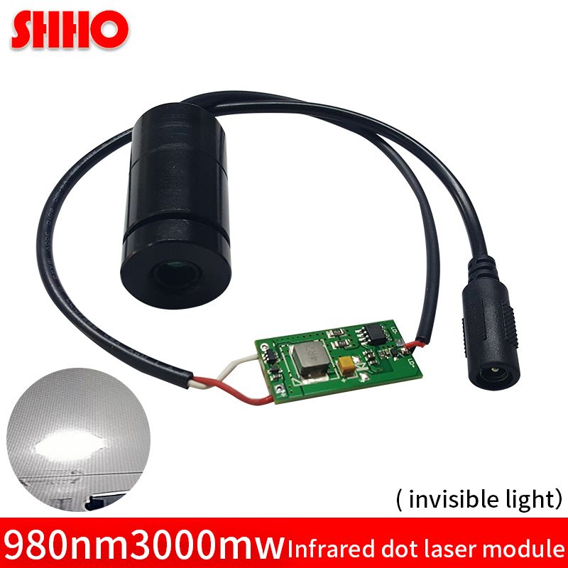 adjustable 980nm 3W infrared dot laser module