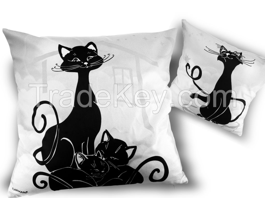 Pillow With Filling/Zipper-Cats