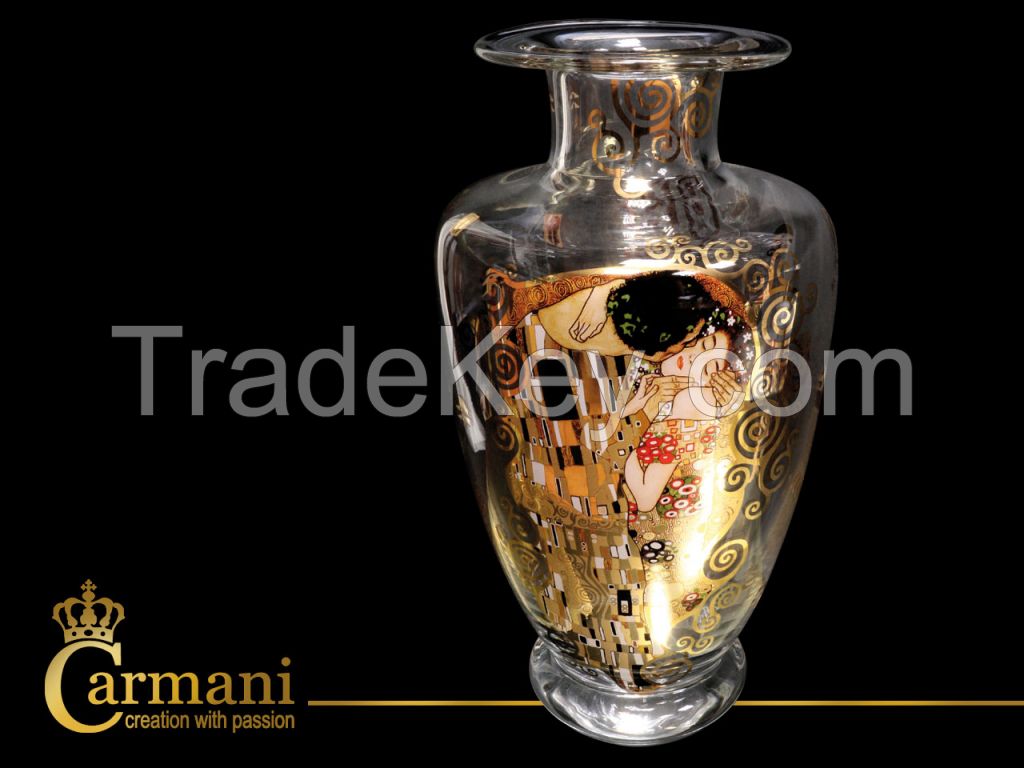 Glass Vase- Gustav Klimt- The Kiss