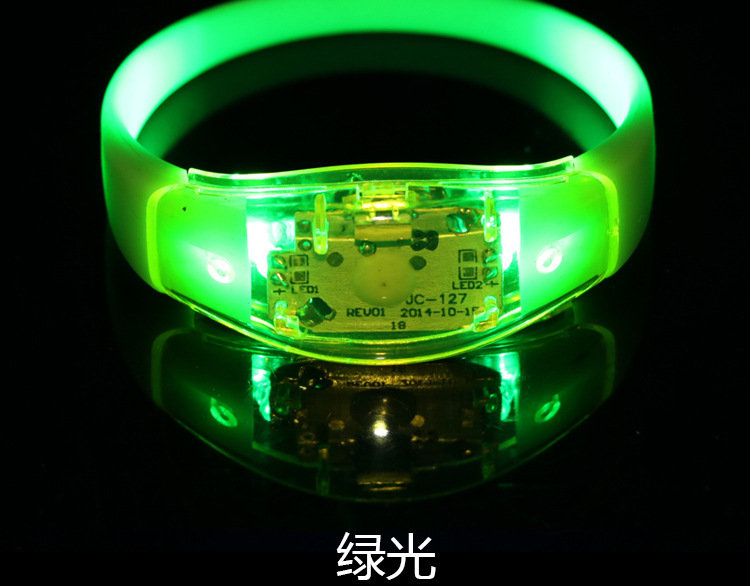 LED Voice-control Bracelet Glo-sticks Electronic LED Flashing Bracelet Glow Bracelets LED Wrist Band Christmas