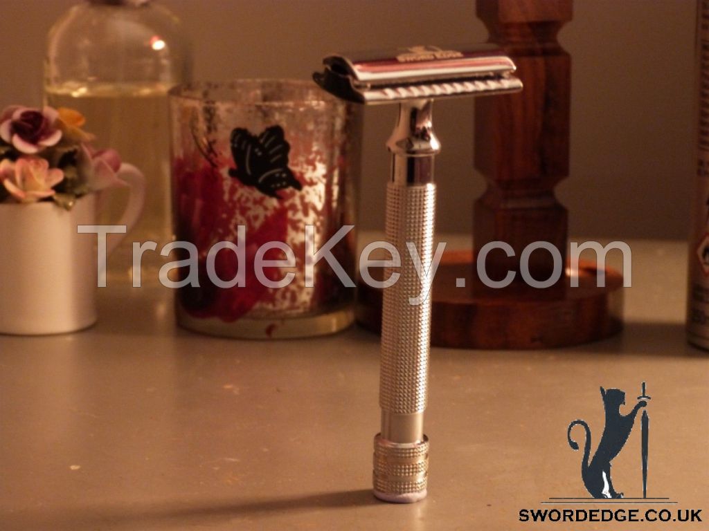 Sword Edge heavy duty Double Edge safety razor 120 grams Pewter head