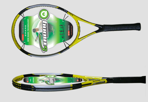 100% Hi-Graphite One Piece Tennis Racket with Nano-Technology