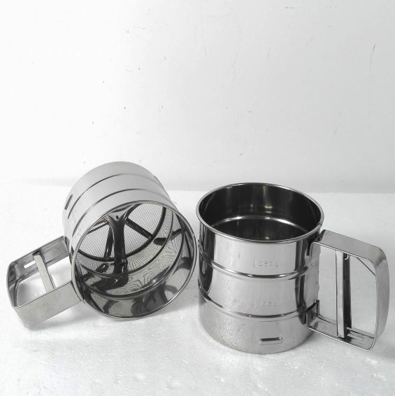 Stainless steel flour sifter