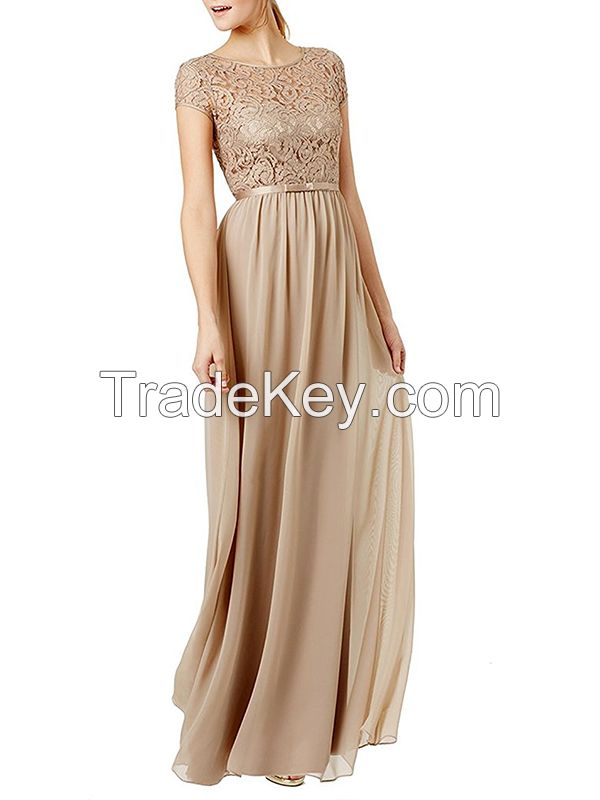 ssyiz cap sleeves long chiffon bridesmaid dresses