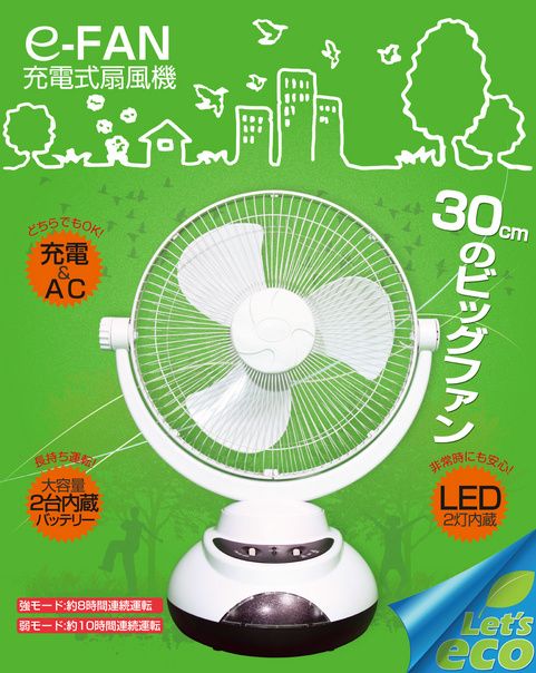 Rechargeable fan light