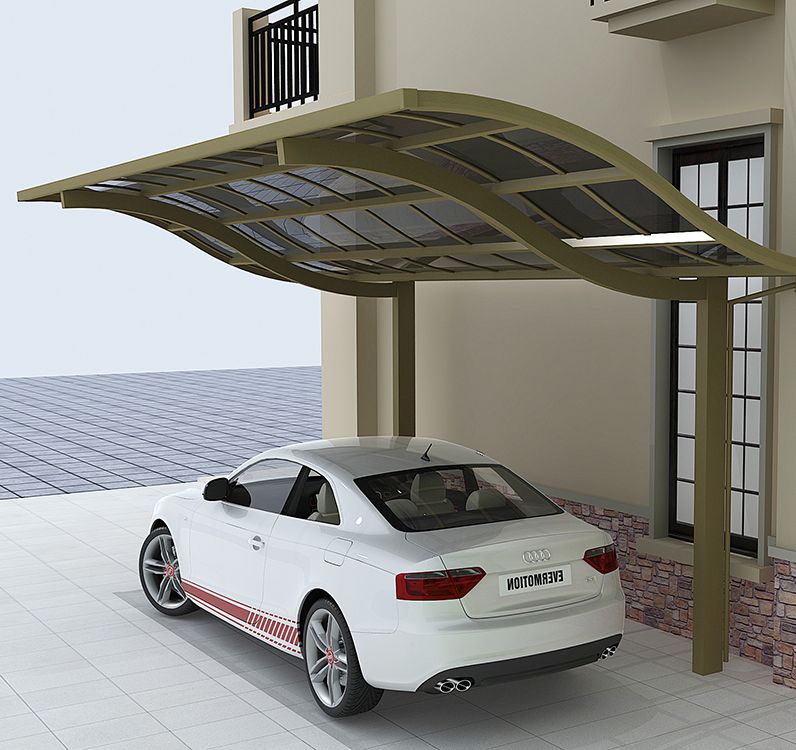 Polycarbonate roof sun shelter/ carport / parking shed