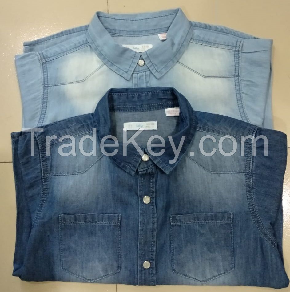 Boys denim long sleeve shirt