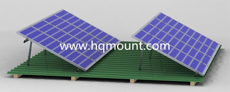 Adjustable metal tin roof solar mounting bracket/support system