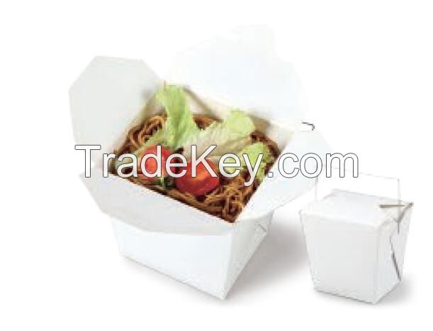 Square Noodle Box with Handle Paper Box Disposable Box