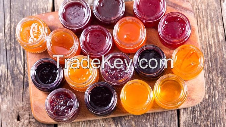 Jams (strawberry, cherry, rose, apricot, fig, raspberry, blackberry )