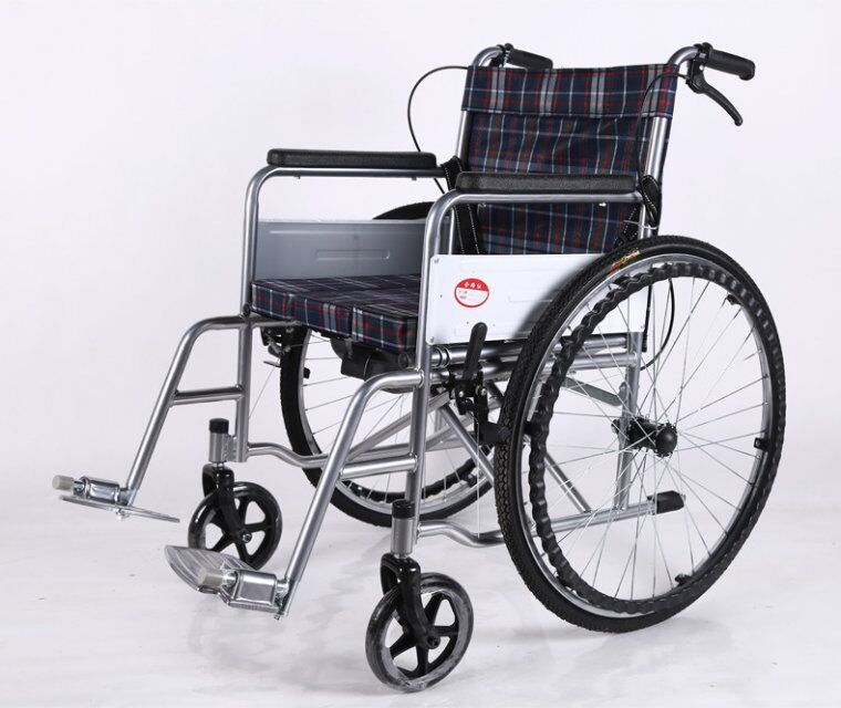 Hot selling portable manual wheelchair folding commode wheelchair for disabled