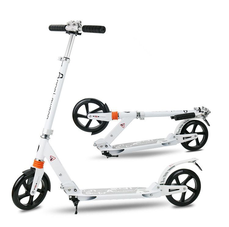 Quick foldable Big 200mm PU Wheels Aluminum Adult Kick Scooter adult