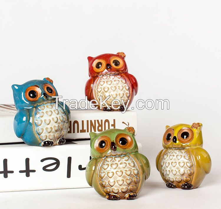 china ceramic home decorative cartoon owls ceramic salt and pepper shaker