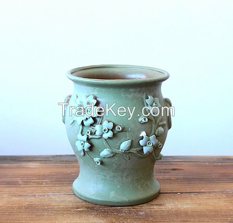 china ceramic vase flower pot and flower vase garden home decorative