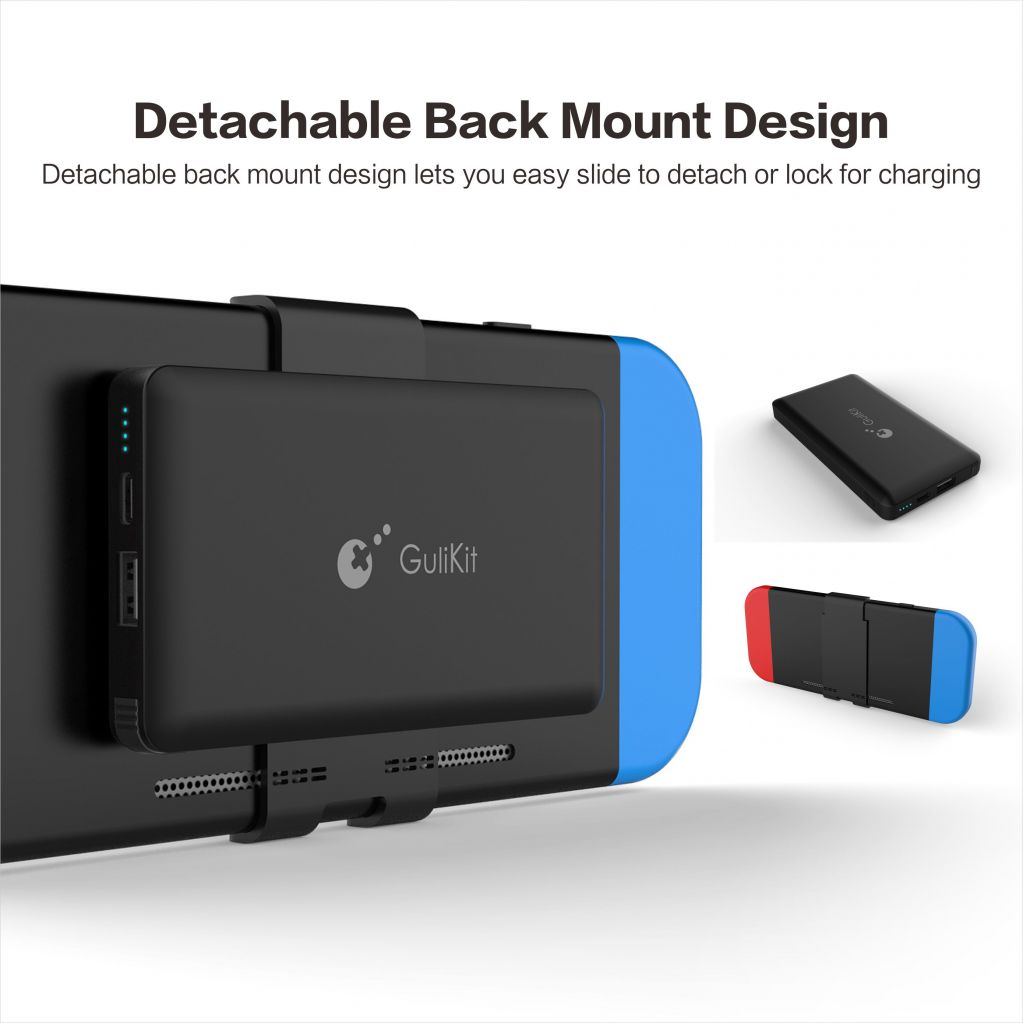 10000mAh External Back Power Bank Battery Charger Portable for Nintendo Switch