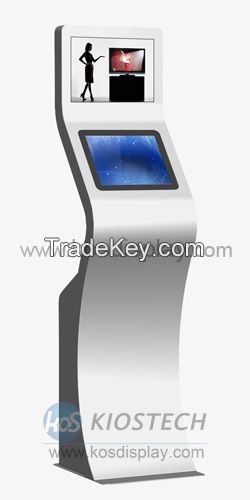 Dual display kiosk Information self service interactice kiosk with touch screen