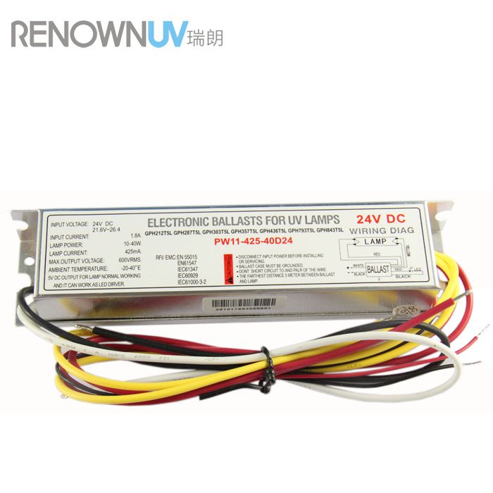 High quality 24VDC electronic ballast for UV lamp