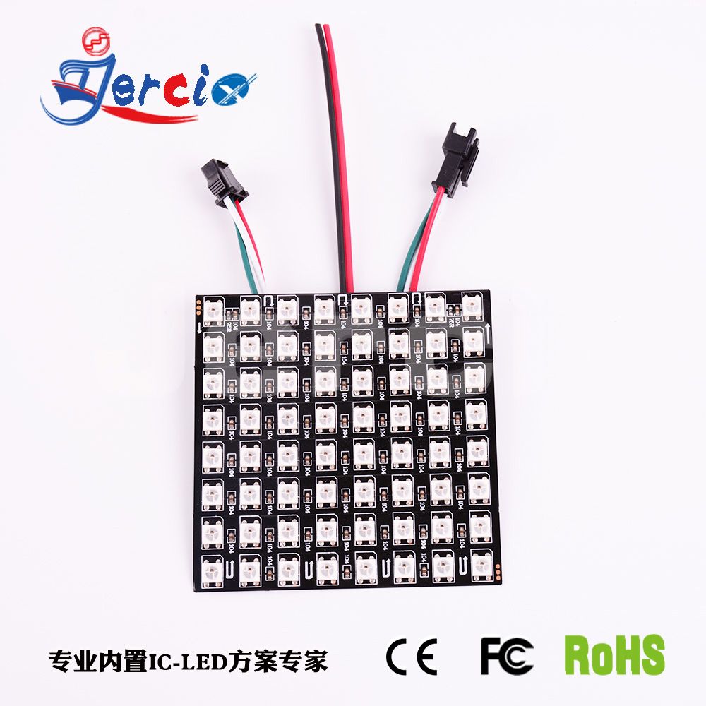 XT1511 built-in IC 5050 rgb 80mm*80mm FPCB high quality LED display board flexible pixel screen