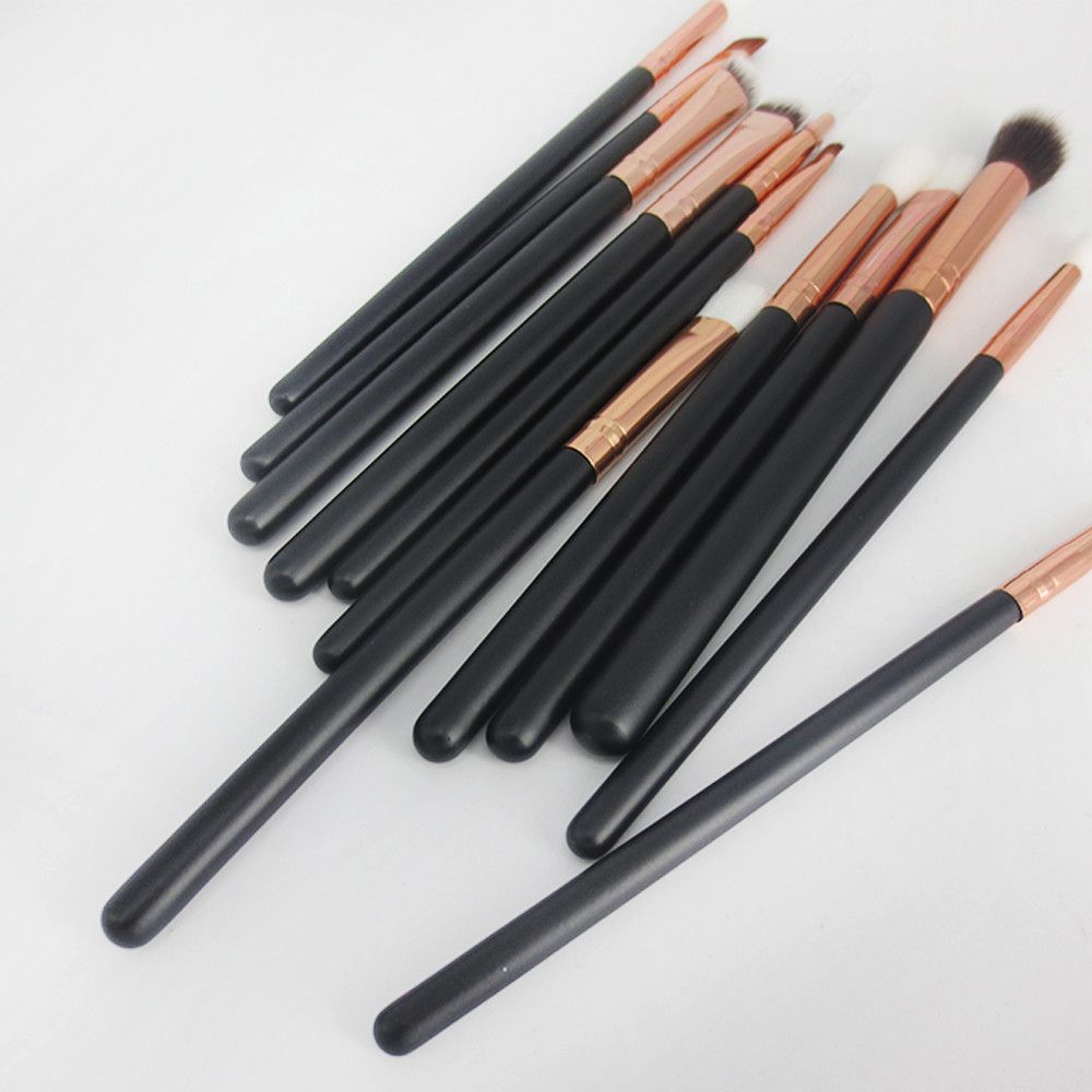 12Pc Rose Gold Makeup Brushes Professional Eye Shadow Foundation Eyebrow Oval Brush Cosmetic Make Up Brush Set