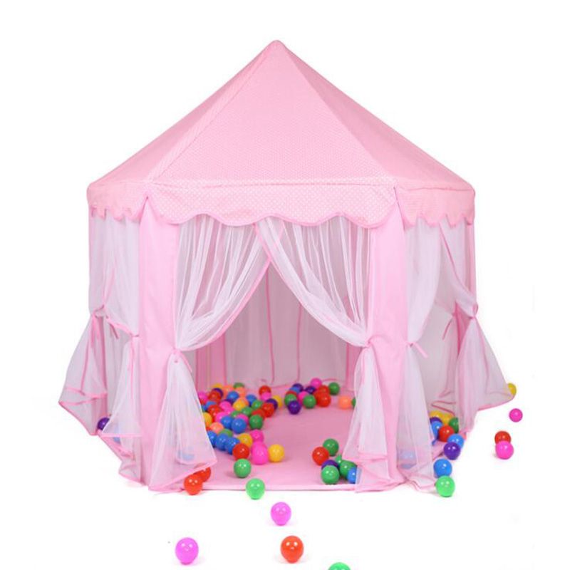 Children's Hexagonal Princess Castle Kid's Tent Indoor and Outdoor Tissue Toy Play House Mosquito Net tent for children