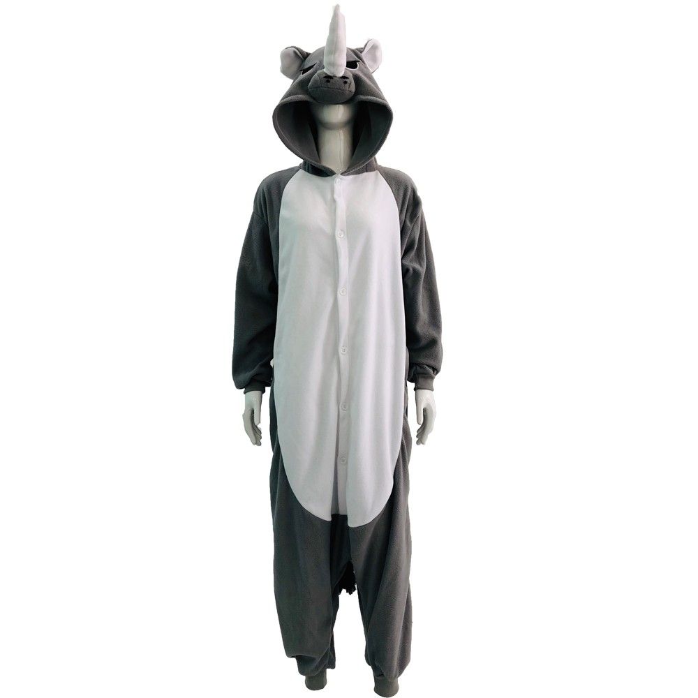 Hot Sale Wholesale Women Pajamas Animal Onesie Custom Rhino Unicorn Pajamas Flannnel Kigurumi Onesie Pajamas