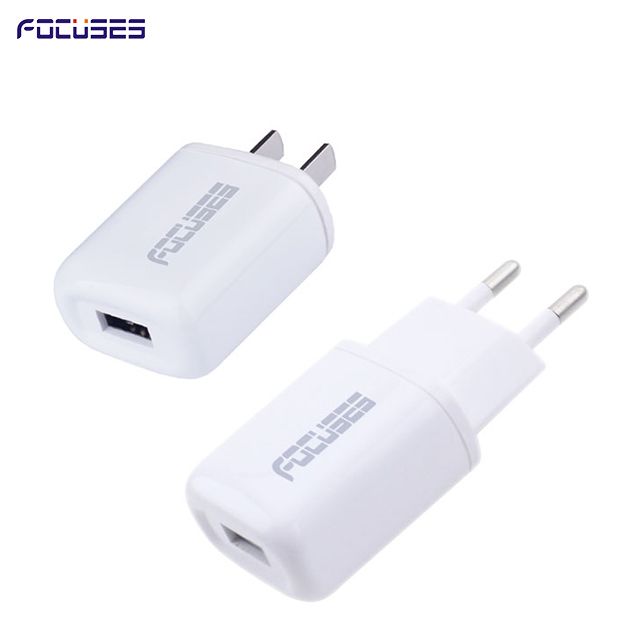 Focuses- Premium CE Certified 5V/1A Single USB Wall Mount Charger For All Smart Phones