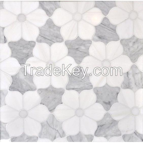 water jet marble mosaic tile